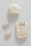 Caramell Baby Cherry Cherry Baby Girl Cotton Fabric Boxed 4-Piece Newborn Set - 2