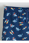 Navy Blue Printed Boys' Swim Shorts - 2