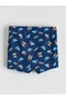 Navy Blue Printed Boys' Swim Shorts - 3