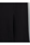 Black Crew Neck Gathered Crepe Dress - 2