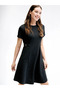 Anthracite Ornamental Belt Detailed Mini Dress - 4