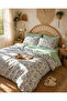 100% Cotton Double Duvet Cover Set Spring Bloom Green - 2