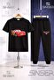Children's Simsek Macuin 3-Piece T-Shirt and Sweatpants Set in a Square Design - 2