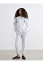Gray Women's Thick Jogger Sweatpants with Elastic Waist - 7