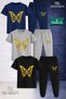 Children's Buttrfly Gold Color 3-Piece T-Shirt Tracksuit Set
