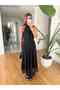Keyymod Women's Halter Neck Lined Small Polka Dot Long Chiffon Dress - 4