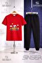 Children's Snpy Car 3Lu in the Square 3LÜ T-Shirt Tracksuit Set - 4