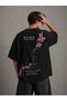 Silent Bloom Sakura Printed Oversize Unisex T-Shirt Japanese Style Streetwear Loose Fit - 3