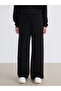 Black Petite Women's Sweatpants with Elastic Waist and Stones - 5
