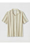 Beige Regular Fit Patterned Men's Shirt
