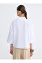 White Embroidery Detailed Muslin Women's Shirt - 6
