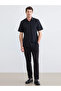 Black Short Sleeve Single Pocket Regular Fit Men's Shirt - 2
