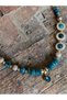 Steel Necklace with Blue Heart Detail, Agate, Jaspr and Natural Stones (Mother's Day Gift) - 2