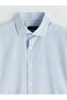 Blue Regular Fit Striped Poplin Men's Shirt - 5