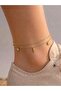 Steel Gold Color Zircon Stone Fish Anklet
