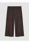Brown Women's Capri with Elastic Waist