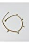 Steel Gold Color Zircon Stone Fish Anklet - 2