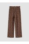 Güli̇s Gi̇yi̇m^New Season Brown Floral Printed Wide-Leg Girls' Trousers - 2