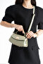 Nçs Green Lock Detailed Baguette Women's Crossbody Bag - 3