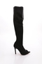 3000-22K Women's Pointed Toe Open Front Stretch Long Heeled Boots