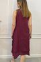 100% Organic Cotton Women's Side Tie Front Embroidery Detailed Sleeveless Authentic Dress - 3