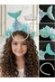 Luxury Design Pearl Pendant Mermaid Tail Starry Turquoise Blue Children's Crown Birthday Crown - 2
