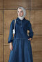 Skirted Double Suit |   Denim Jeans Zipper Top & Long Skirt - 3
