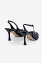 Black Stylish Stoned Thin Heel Women's Evening Dress Shoes - 6