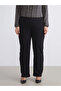 Lcwaikiki Classic Black Textured Women's Sweatpants with Elastic Waist - 6