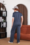 Premium Modal Fabric Polo Collar Zipper Detailed Comfortable Two-Piece Set - 3