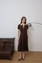 Zip Detail Paneled Modal Women's Midi Dress - 3