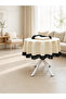 Black Crimped Fringed 100% Cotton Buldan Handmade Authentic Plain Linen Fabric Round Tablecloth - 4