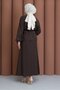 Pleated Front Double Suit Set Brown - 5