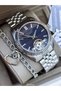 Automatic Battery-Free Silver Color Steel Cord, Navy Blue Dial Women's Wristwatch in Stylish Gift Box - 4