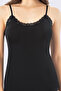 Women's Lace Detailed Cotton & Modal Thin Strap Standard Length Undershirt - Soft & Breathable Fabric - 2