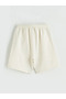 Beige Elastic Waist Boy's Shorts - 4