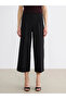 Black Loose Fit Women's Pleated Capri - 3