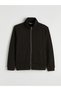 Brown Mock Neck Men's Zippered Sweatshirt - 3