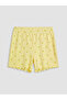 Yellow Patterned Women's Pajama Bottoms 2-Piece - 2