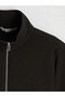 Brown Mock Neck Men's Zippered Sweatshirt - 2
