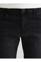 Black Standard Fit Men's Jean Shorts - 7