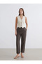 Khaki Women's Trousers with Elastic Waist - 5