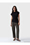 Anthracite Loose Fit Women's Pleated Fabric Trousers - 3