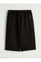 Black Elastic Waist Boy's Shorts - 3