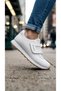 Women's White Single Velcro Casual Comfortable Sole Comfortable Soft Walking Daily Sneaker Sports Shoes - 3