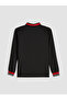 Black Polo Collar Unisex Sweatshirt - 4