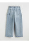 Blue Wideleg Women's Jean Trousers - 6