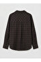 Brown Plaid Oversize Women's Shirt