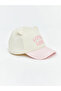 Ecru Ear Detailed Baby Girl Cap Hat - 3