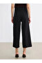 Black Loose Fit Women's Pleated Capri - 2